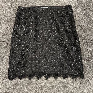 Chic Black Lace Skirt